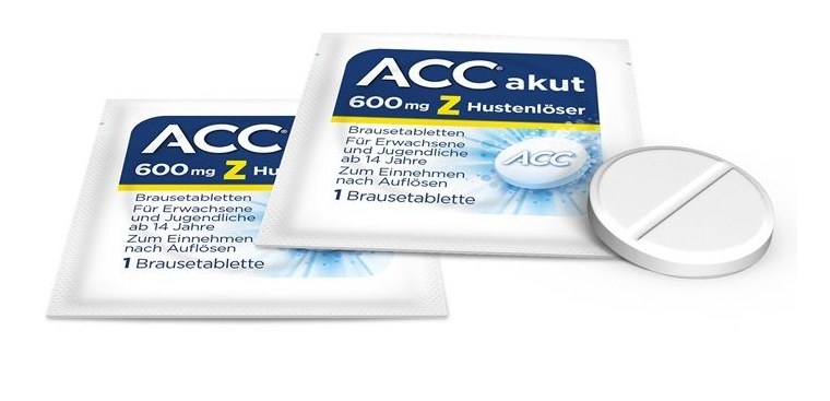 낱개 포장된 ACC akut 600 mg Z 발포정