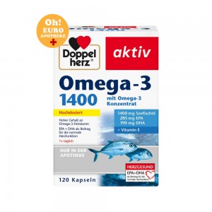 도펠헤르츠 오메가3 1400 고용량 [120캡슐] Doppelherz Omega-3 1.400 Kapseln 120