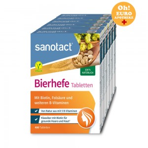 자노탁트 맥주효모 비오라보 비어헤페 [400정x6박스] Sanotact Bierhefe, Brewer's Yeast Tablets