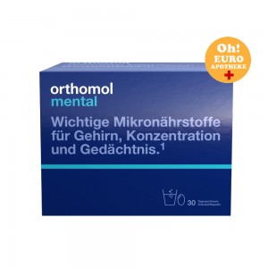 오쏘몰 멘탈 집중력 기억력 분말+캡슐 [30일분] Orthomol Mental [30stk]