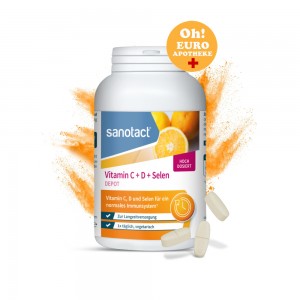 자노탁트 비타민C+D3+셀레늄 고함량 [180stk] sanotact Vitamin C 1000 + D3 + Selenium Depot [180stk]
