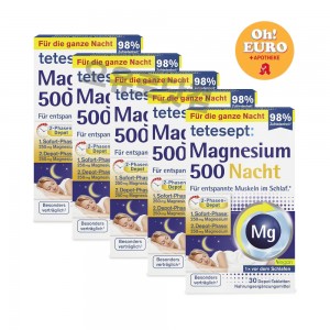 테테셉트 고용량 마그네슘 500 나이트 [30정x5] tetesept magnesium 500 nacht [30stkx5]