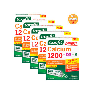 택소핏 칼슘 다이렉트 1200 + 비타민 D3 + K 스틱 20개입 90g x 5개
